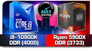 i9-10900K (DDR 4000) vs Ryzen 5900X (DDR 3733)