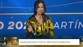 La emoción total de Mercedes Funes por el premio que recibió - Martín Fierro 2023