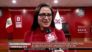 JNE REALIZ&Oacute; SORTEO PARA DEBATE ELECTORAL DE LIMA METROPOLITANA