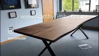 Rustic oak table 2800x~1000x~40mm by Earthy Timber. Live edge table