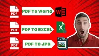How to covert PDF to World, Excel and JPG . PC and Mobile Both.Bangla Tutorial. #Tipsthreesixty.