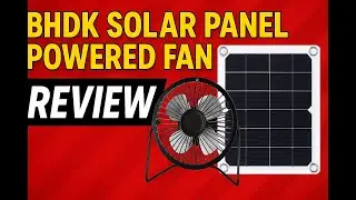 Review - BHDK Solar Panel Powered Fan, 10W 6V USB Portable Solar Cooling Fan, Efficiency,