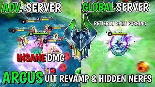 Argus Gets MASSIVE Ult Revamp & HIDDEN Nerfs ~ Mobile Legends | Advance Server Comparison & Gameplay