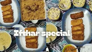 Ifthar special.🤗 Chocolate Bread pockets , fruit custurd, mutton biryani,nombu kanji...premadham 👌😊