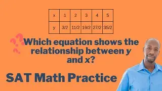 Which equation shows the relationship between y and x? | SAT Math Practice | Algebra