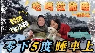 合歡山追雪【零下5度睡車上】吃喝拉撒睡14小時道路封閉困在山裏Day60合歡山遊客中心