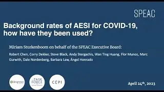 SPEAC Webinar : Use of background rates