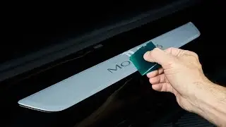 Crystal Shield Door Entry Sill Plate Protection Film Installation for Tesla Model 3