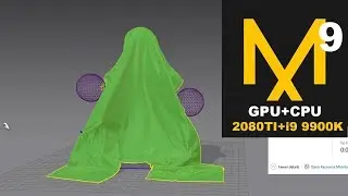 Marvelous Designer 9 cloth simulation on GPU 2080Ti and  intel i9 9900k. Part 2