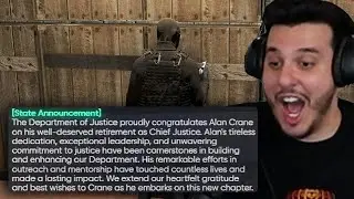 Ramee's Reaction to Alan Crane's Retirement from the Chief of Justice Position | Nopixel 4.0 | GTA