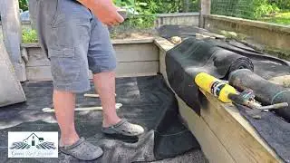 Updating Our Raised Garden Floor: Weed Barrier Installation