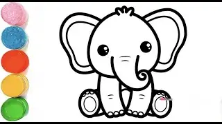 How To Draw a Cute Elephant Drawing | Baby Elephant Drawing For Kids | Easy Drawing Elephant