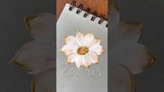 🎨🫶💯🎉Easiest flower painting using acrylic 🎨 #flowerpainting #shorts #art
