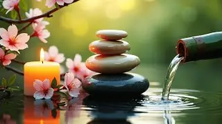 Relaxing Sleep Music🌿with Bamboo Water Sound,Insomnia Relief,Stress Relief,Calm Anxiety & Meditation