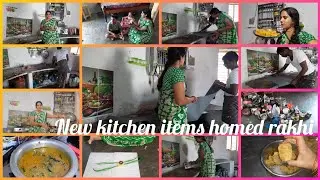 ma kitchen lo key vachina kotha items// rakhi paduga kosam pillaku home lo rakhi lu gula mysure pak