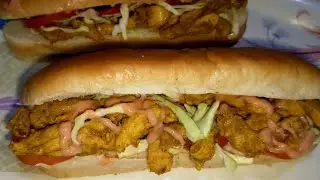 Making Subway Style Sandwich at home || Subway Chicken Sandwich recipe by Kanwal
