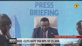 GHANA RATE DECISIONS: BOG CUTS RATE 250 BP TO 15.50% 