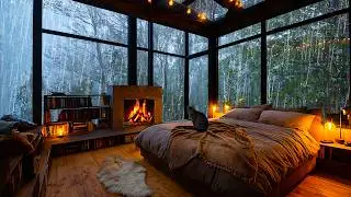 No Ads, Rain Sounds For Sleeping 🌧️ Goodbye Insomnia with Heavy Rain & distant Thunder on Window