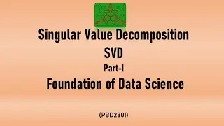 Singular value Decomposition | SVD | MSc Big Data Analytics