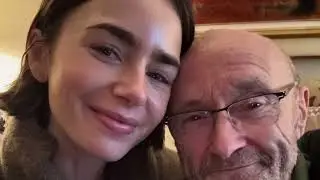 75 anos! Lily Collins homenageia o pai Phil Collins no dia de anivers&aacute;rio