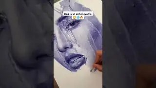 Realistic Portrait Drawing with Ballpoint Pen