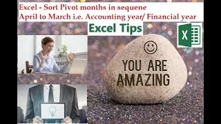 Excel Tips - How to sort pivot month from April to March #excel tips #excel pivot