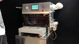 MAP-2 Modified Atmosphere Packing Machine , Vacuum food tray sealing machine with gas flushing