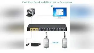 Deal 16 Port  Smart  kvm switch vga switcher Adapter Connect Printer Keyboard Mouse 16 Computer Use