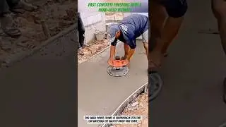 Fast Concrete Finishing with a Hand-Held Trowel #shorts