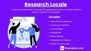 How to Write the Resesrch Locale || Research Locale || V265