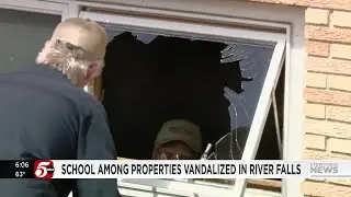 School among several properties vandalized in River Falls overnight; suspect arrested