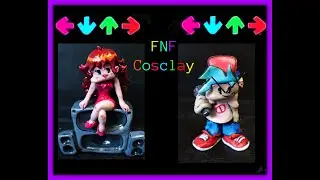 FNF | FRIDAY NIGHT FUNKIN&rsquo; | GIRLFRIEND AND BOYFRIEND ❤️ | COSCLAY | POLYMER CLAY | CLAY SCULPTURE