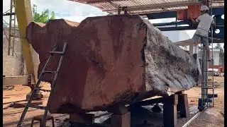 Giant Lumberyard Monster | Process Production Wooden Table Top Extremely Large, Woodworking Factory