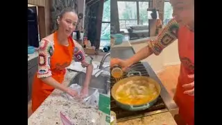Paula Patton address her fried chicken recipe
