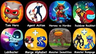 Tom Hero, Agent Action, Heroes v Hordes, Rainbow Rockket, LabBuster, Merge Alphabet, Monster Rampage