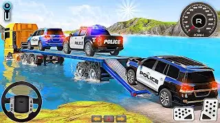 US Police Car Transporter Truck Driving - Rescue Car and Truck Drive | Android Gameplay | Part 1