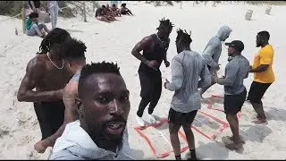 Sand Footwork Drills with NFL Athletes by Tony Thomas Sports