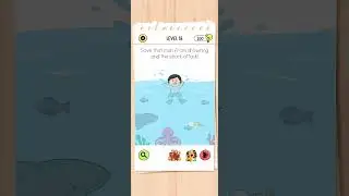 Save the man from drowning and the shark attack! brain test all star IQ level 55 answer
