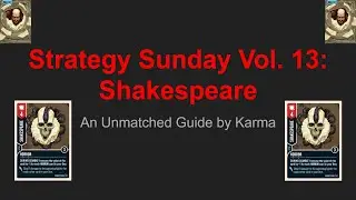 Strategy Sunday Vol. 13: Shakespeare
