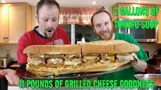 Ridiculous Grilled Cheese & Soup Challenge | 27 Pound Food Challenge w/ Killer Kennedy