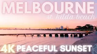 St. Kilda Beach Melbourne Australia ☀️ Peaceful Sunset 4K 🌊 Frame TV Art Screensaver