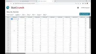 Ch2 How to Use StatCrunch to Construct Frequency Table and Histogram