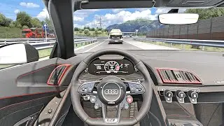 2021 Audi R8 V10 Spyder - Euro Truck Simulator 2 [Steering Wheel Game Play]