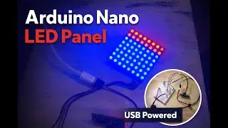 Arduino Nano + 64 LED Panel | Simple Animated LED Project (USB Powered + Switch)
