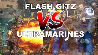 Flash Gitz  vs UltraMarines  - Deathwatch Mod - Massive Battle - Warhammer 40K Dawn Of War 3