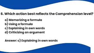 Bloom&rsquo;s Taxonomy MCQs | FPSC BS-17 Lecturer | Most Repeated Pedagogy Questions