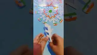 Easy flag🇮🇳❄️ CraftSnowflake Tutorial|#Art craft #diy #viral short