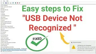Usb device not recognized windows 10 | Usb device not recognized windows 11