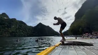 210 Jumping off a springboard