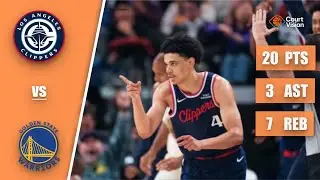 Kobe Sanders - 20 Points, 3 Assists, 7 Rebounds vs Warriors - 2025-26 Regular Season